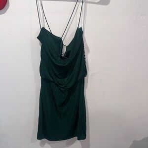 Almost Famous Green Draped Dress